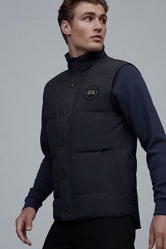 Chamarras Canada Goose Hombre México - Garson Chalecos Black Label Azul Marino HW7981053